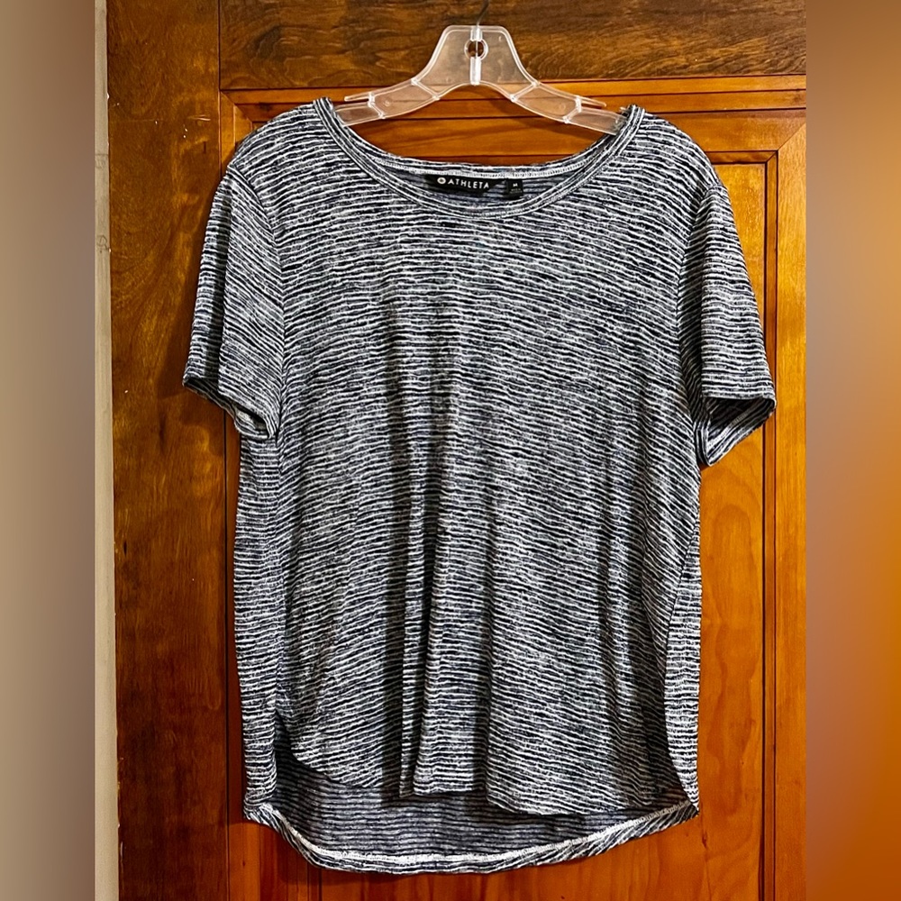 Athleta Striped Breezy Tee Size M